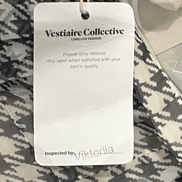 Christian Dior Tiered Houndstooth Chiffon Skirt, semi sheer, lined, US6, GUC - Picture 7 of 13